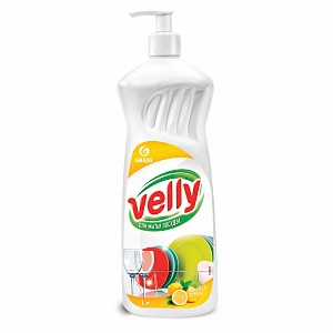 Средство для мытья посуды "Velly" лимон (флакон 1000 мл) 125427 GRASS – фото